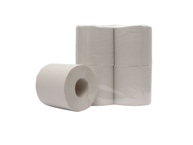 Toiletpapier, Gerecycled, 1 laag, 400 vel, Wit
