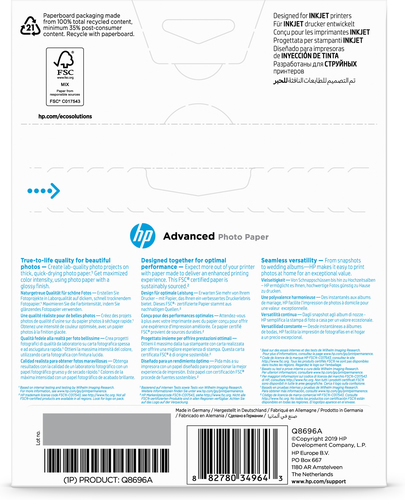 zitten Superioriteit Ongepast HP Advanced Photo Paper Glossy Fotopapier 13 x 18 cm 250 g/m² | Staples