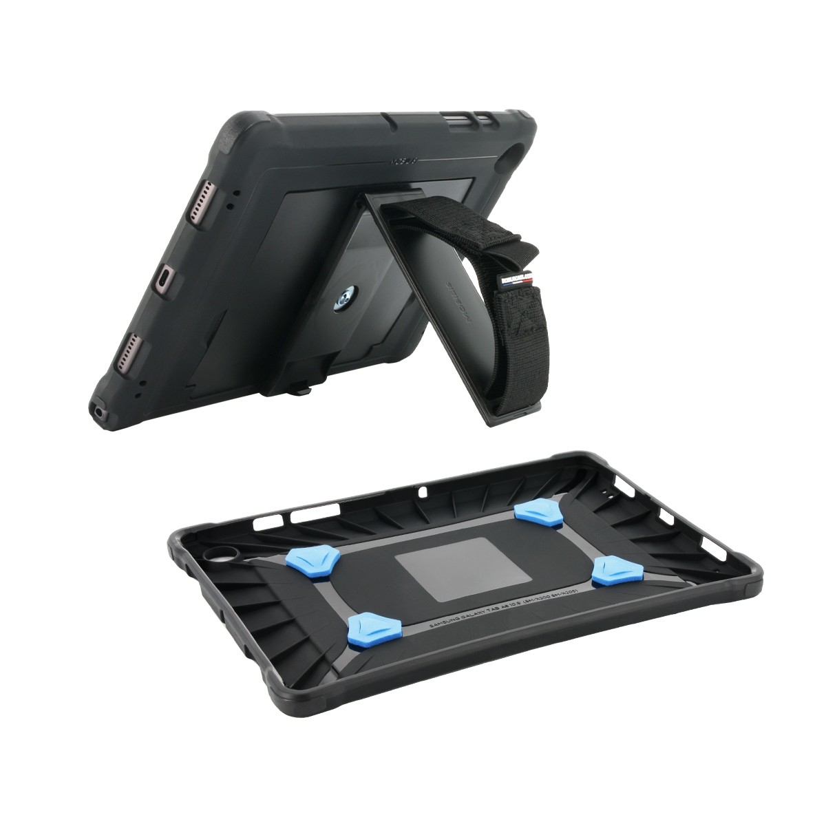 PROTECH - Case + 360 handstrap + kickstand for Galaxy Tab A8 10.5i (SM-X200/SM-X205)