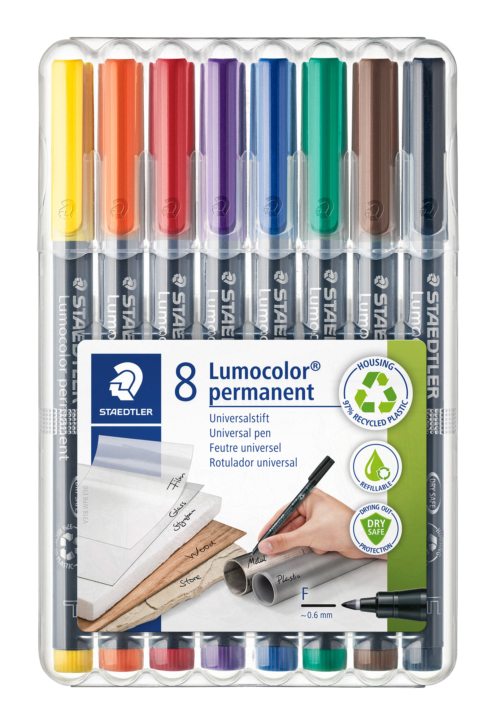 Lumocolor 318 Permanente Marker Fijne Punt 0,6 mm
