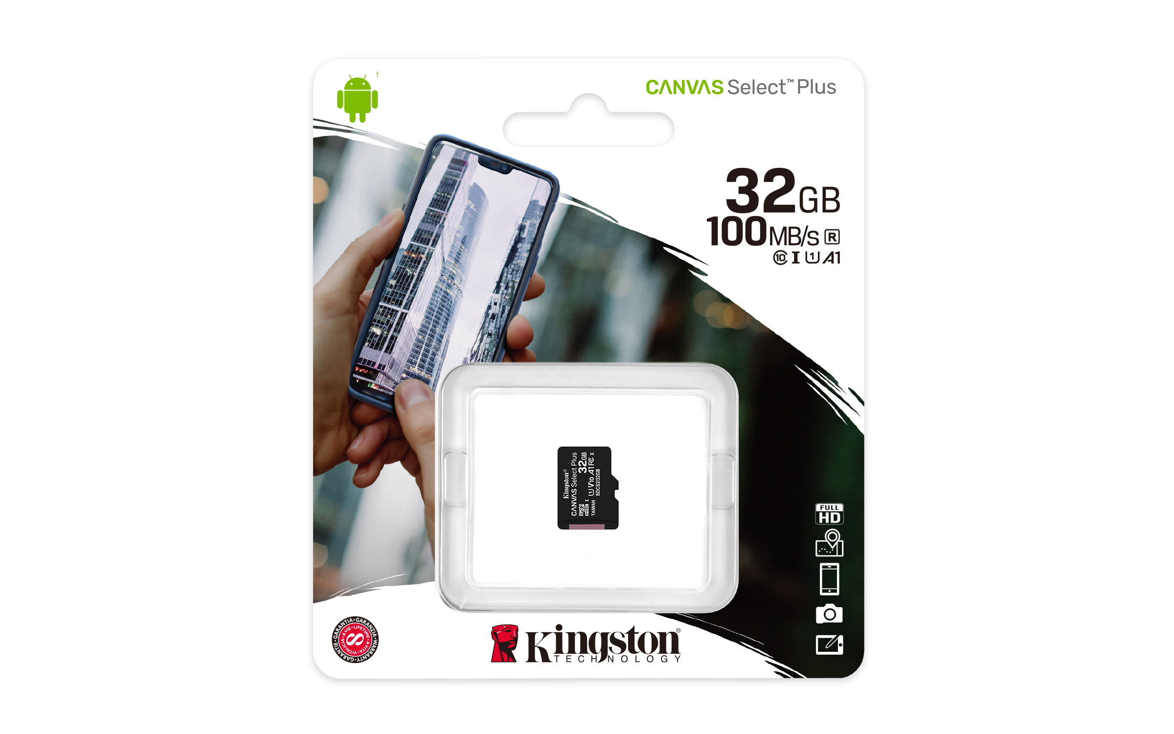 32GB micSDHC Canvas Select Plus 100R A1C10 Single Pack w/o ADP