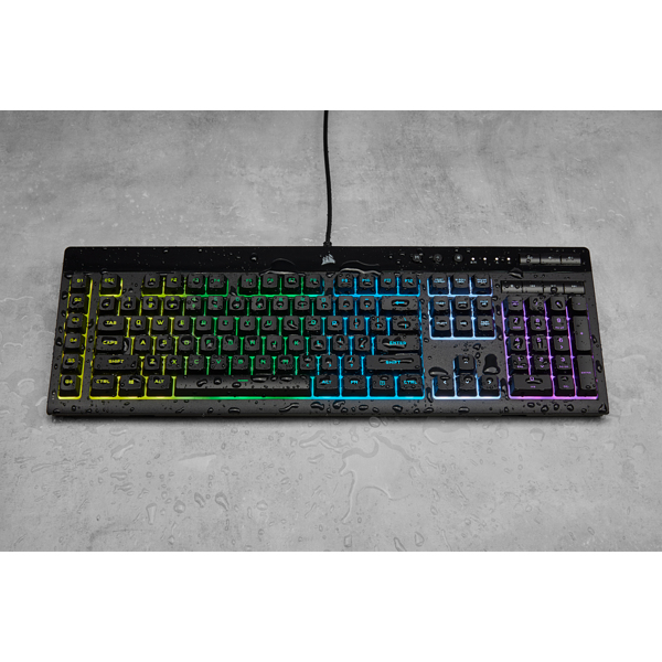 K55 RGB PRO Gaming Keyboard Backlit Zoned RGB LED Rubberdome QWERTZ