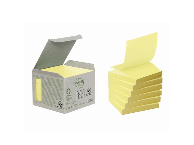 Recycled Z-Notes Canary Yellow™ 76 x 76 mm Geel