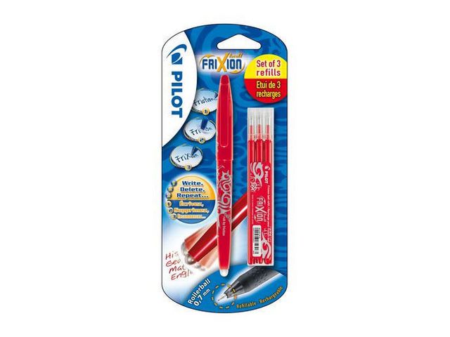 Frixion Ball Rollerbalpen, Fijne Punt 0,7 mm, Rood