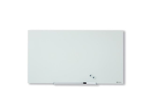 Diamond Glasbord, Magnetisch, Beschrijfbaar, Veiligheidsglas, 559 x 993 mm, Wit