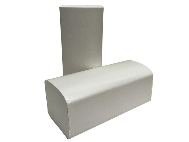 Handdoekpapier Z-Fold 2-Laags Wit