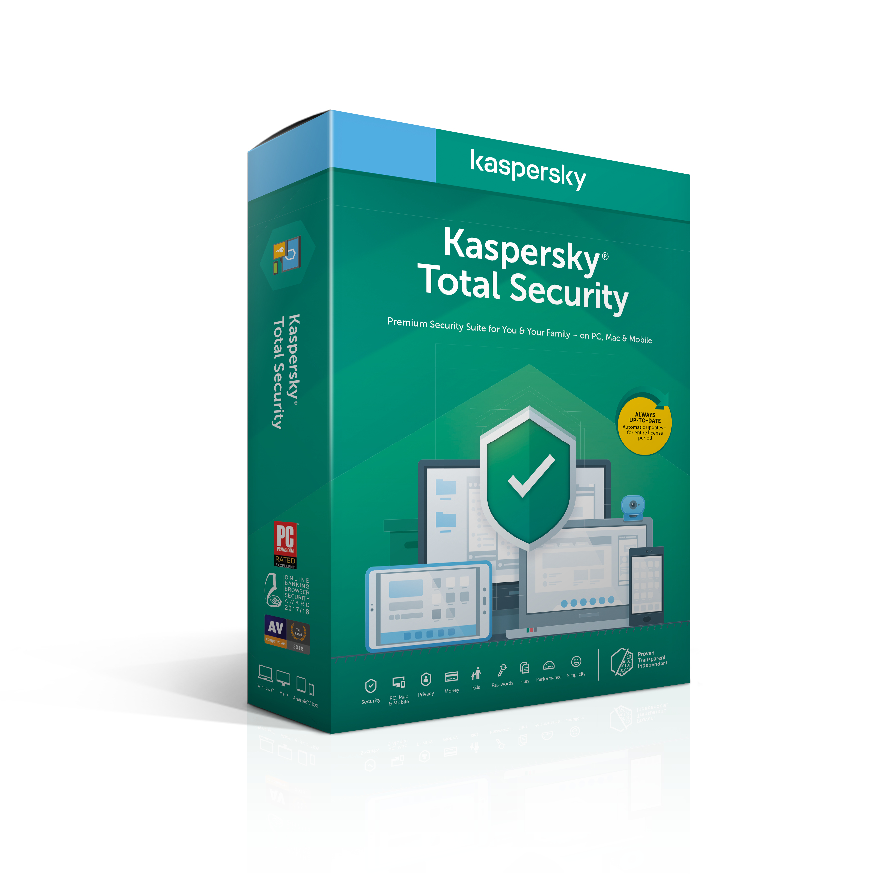 Kaspersky Lab Total Security 2020 1 licentie 3 apparaten 1 jaar NL