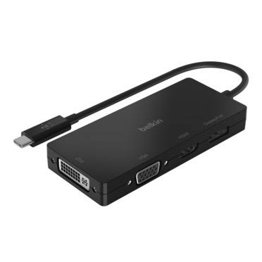  USB-C Video Adapter HDMI VGA DVI DISPLAYPORT BLK