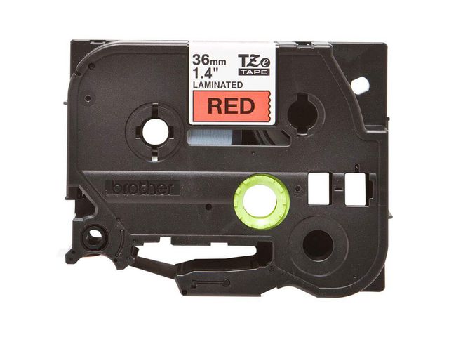 TZe-461 Tape, 36 mm x 8 m, Zwart op Rood