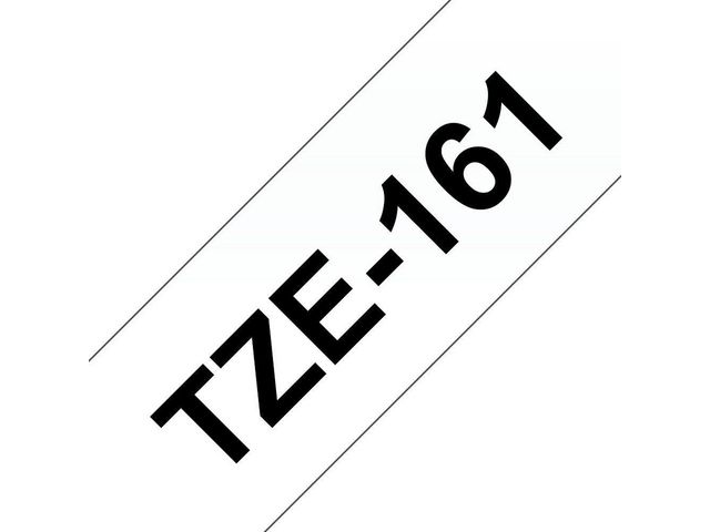 TZe-161 Tape, 36 mm x 8 m, Zwart op Transparant