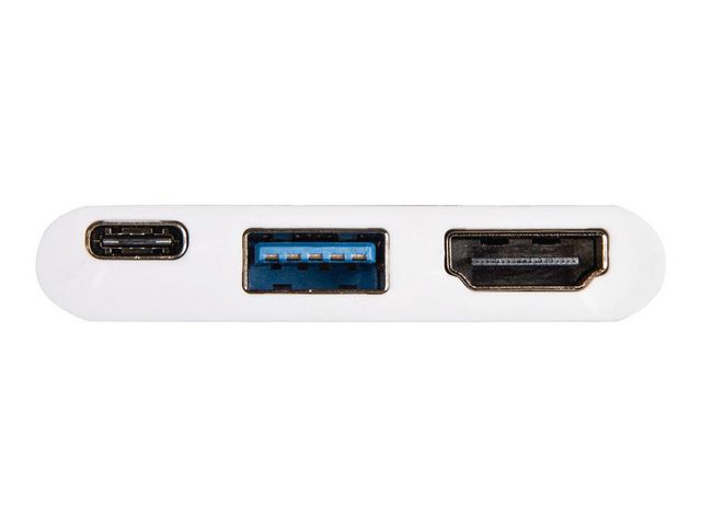 Adapter, 3-in-1 USB-C Multiport, USB-C, HDMI en USB 3.1, Wit