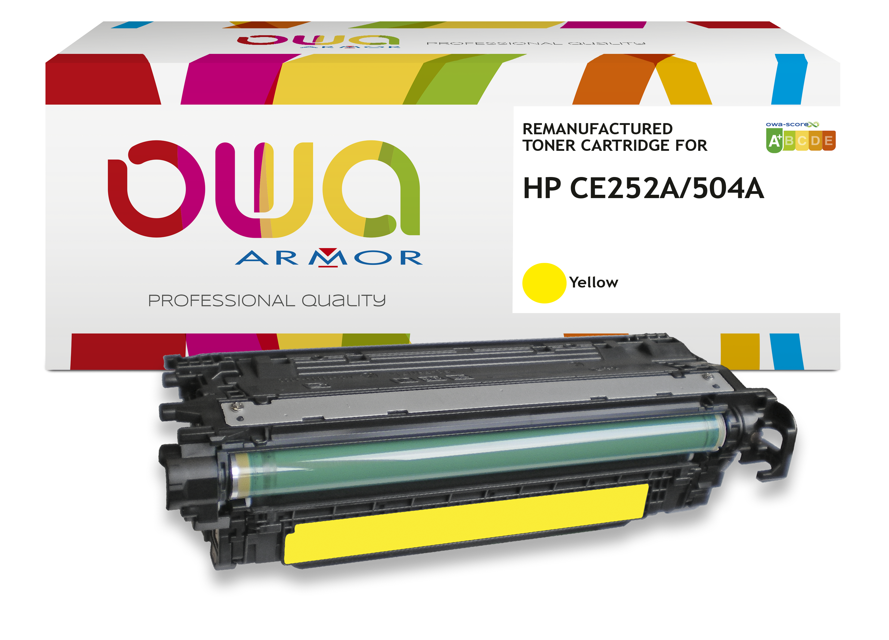 HP CE252A Remanufactured Toner Geel