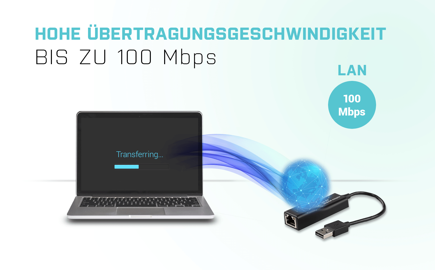 I-TEC USB 2.0 Advance 10/100 Fast Ethernet LAN Network Adapter USB 2.0 to RJ45 LED for Tablets Ultrabooks Notebooks