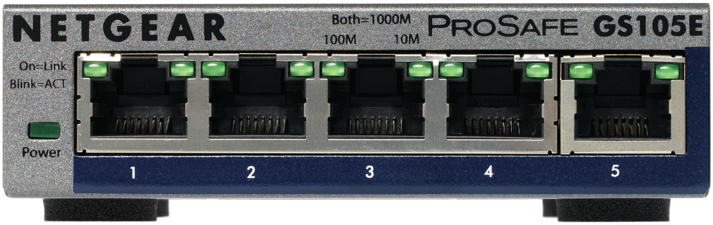  GS105E-200PES ProSafe Plus  5-port Gigabit Ethernet Switch - Switch - unmanaged - 5 x 10/100/1000 - desktop