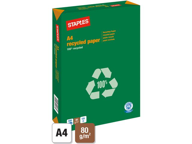 Multifunctioneel Papier, A4, Recycled, 80 g/m², Wit