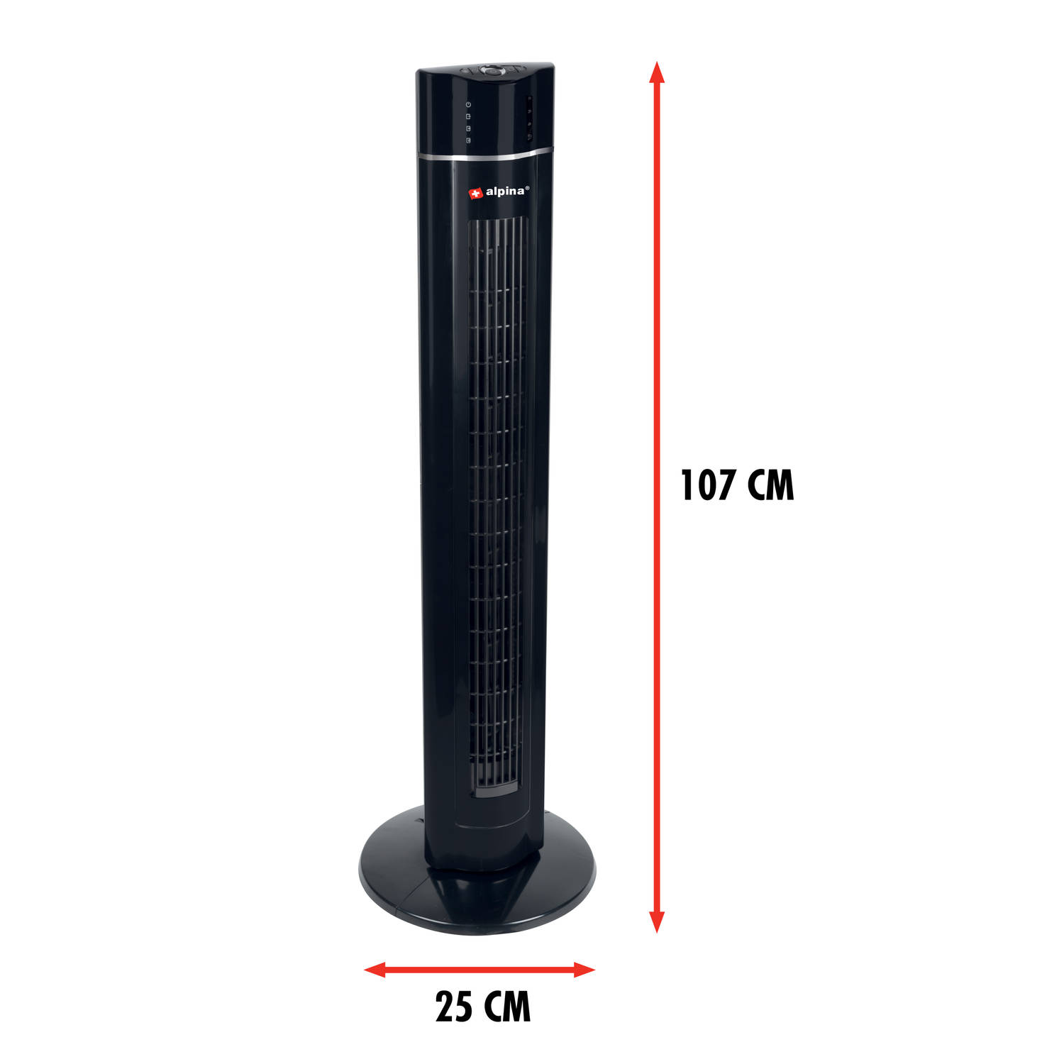 Ventilator Toren 106,8 cm Zwart