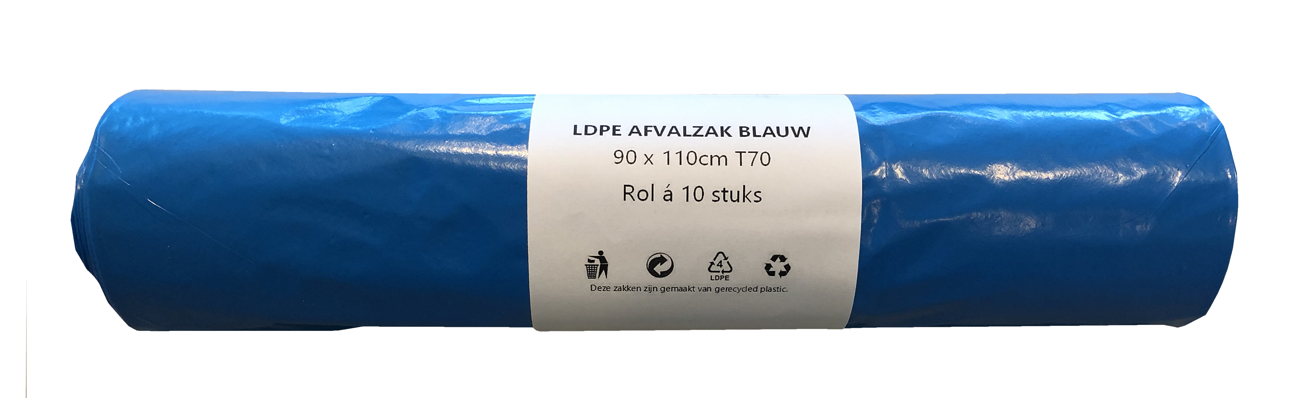 Afvalzak 165 L Blauw LDPE T70