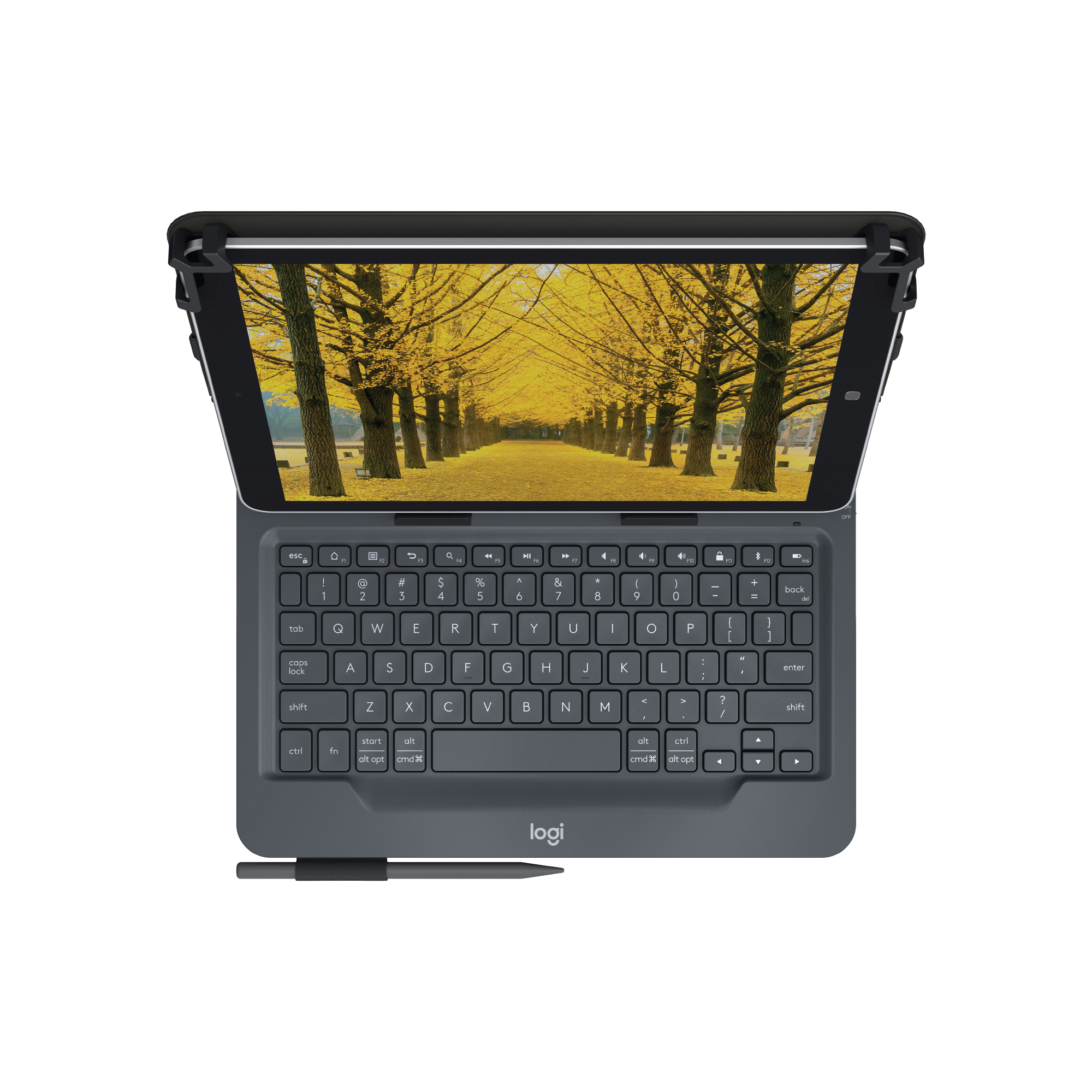  Universal Folio with integrated keyboard for 23 - 25,5cm / 9-10 inch tablets (UK) INTNL
