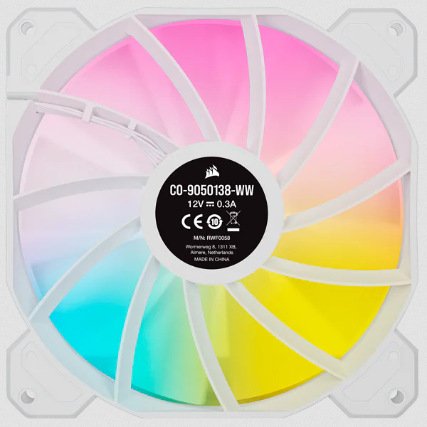 SP Series  White SP140 RGB ELITE  140mmRGB LED Fan with AirGuide  Single Pack