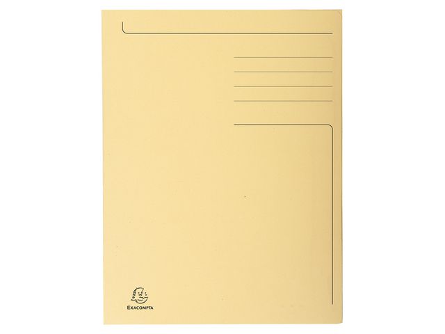 3-Klepsmap Folio, 280 g/m², Gerecycled karton, Ivoor