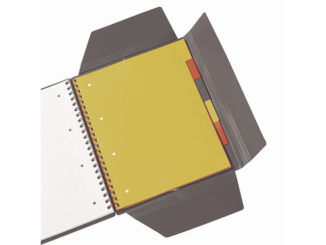 International Organiserbook A4+, Geruit 5 mm, 4-gaats, Grijs