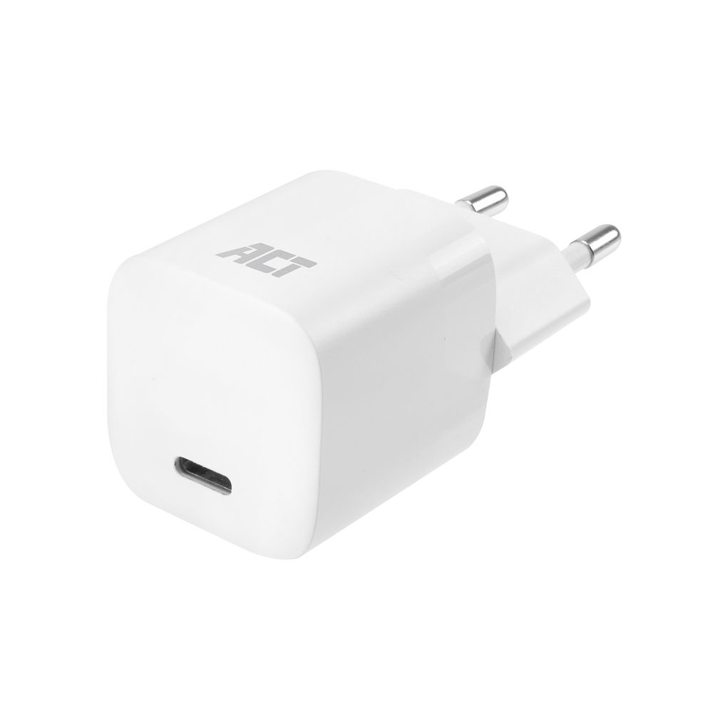 USB-C Charger Mini 110-240V 1 port GaNFast 33W white iPhone 12/13