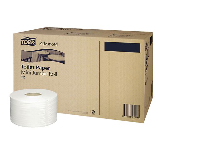 Advanced Mini Jumbo T2 Toiletpapier, 2-laags, 850 vel