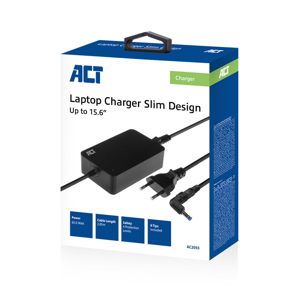 Charger for laptops up to 15 6i 65W Slim model 8 tips