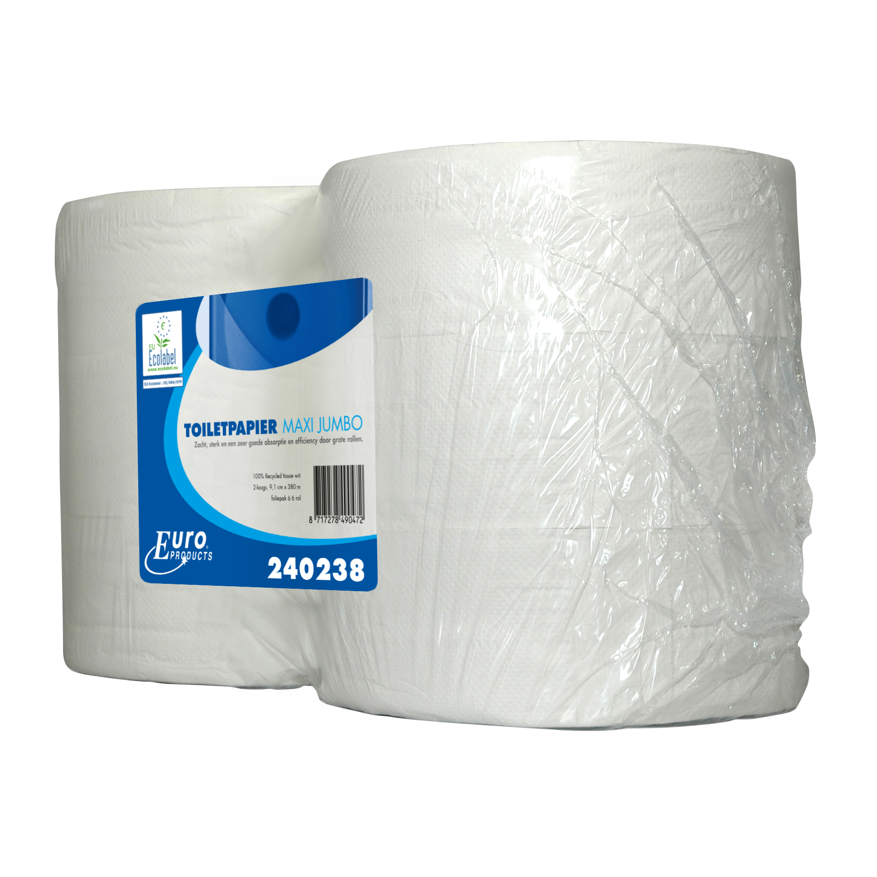 Maxi Jumbo Toiletpapier 2-Laags Wit