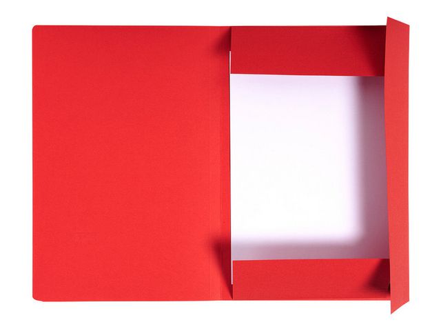 3-Klepsmap Folio, 280 g/m², Gerecycled karton, Rood