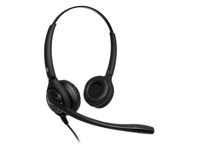 502S-PB Duo On-Ear Stereo Headset, Bedraad, QD, Zwart