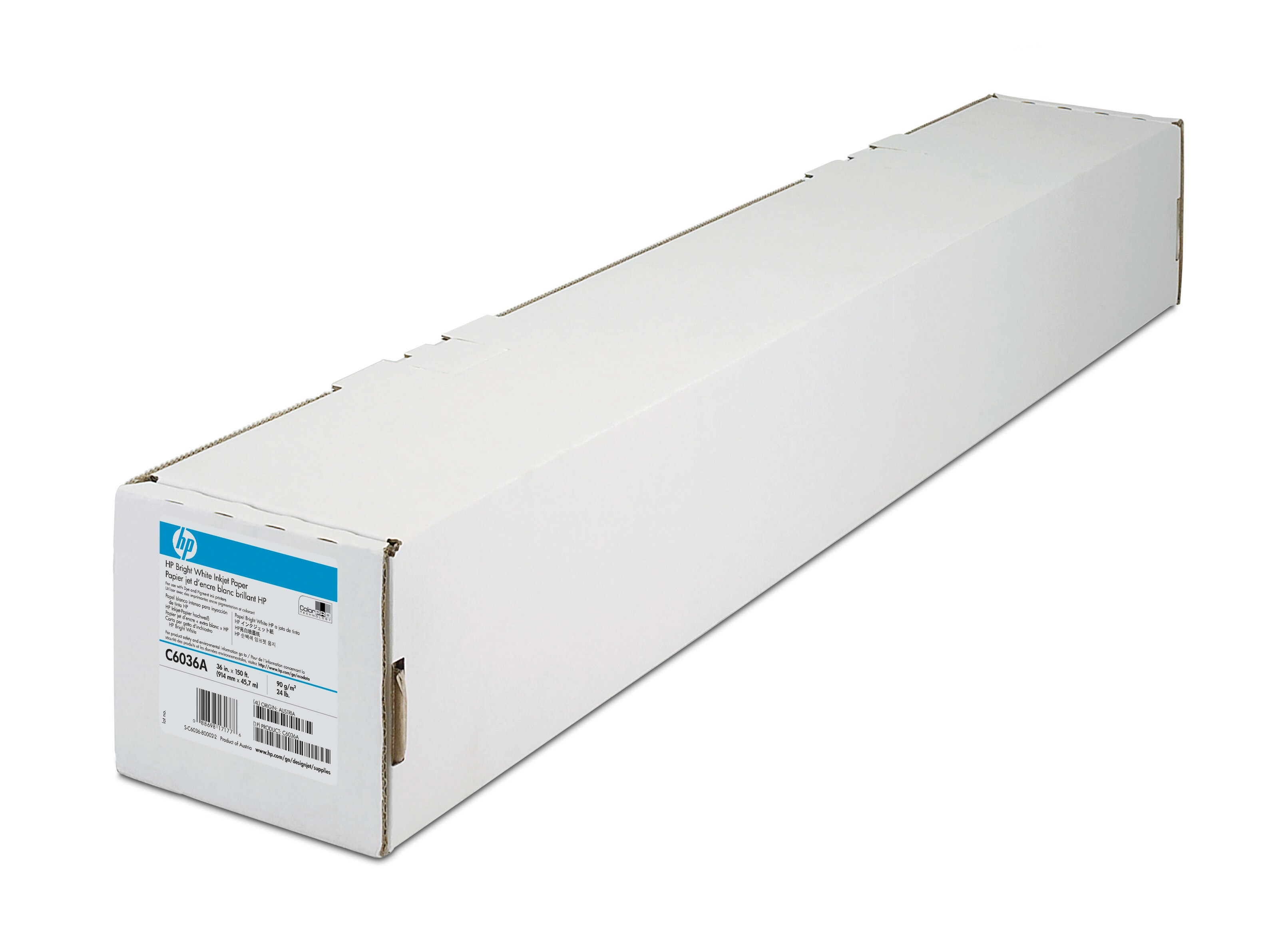  C6036A Papier helder wit inktjet 90g/m2 914mm x 45.7m 1 rol 1-pack
