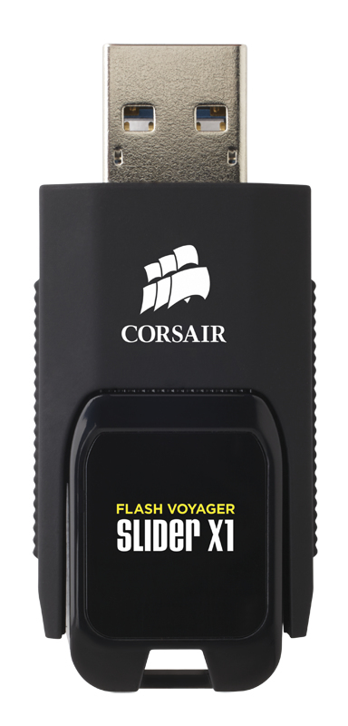 Flash Voyager Slider X1 USB 3.0 256GB Capless Design Read 130MBs Plug and Play