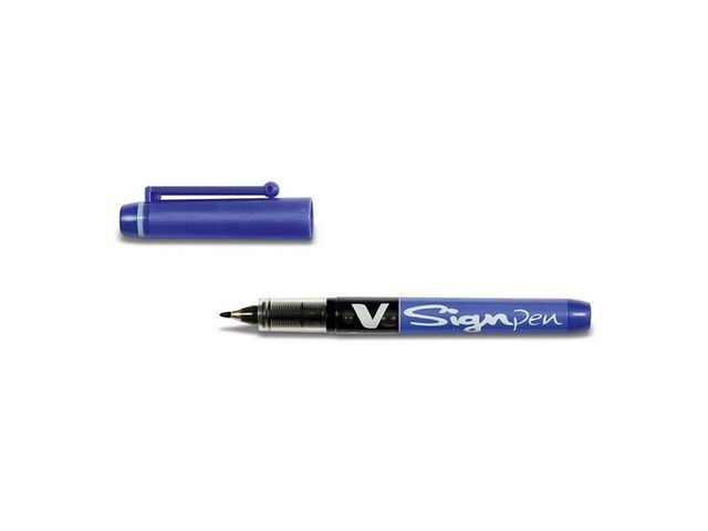 Fineliner V-Signpen 0,6 mm, blauw