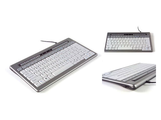 S-Board 840 Compact Toetsenbord, Bekabeld, USB, QWERTY, Grijs/Wit