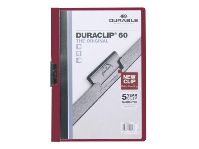 Duraclip® Klemmap A4, 1-60 vel, Rood