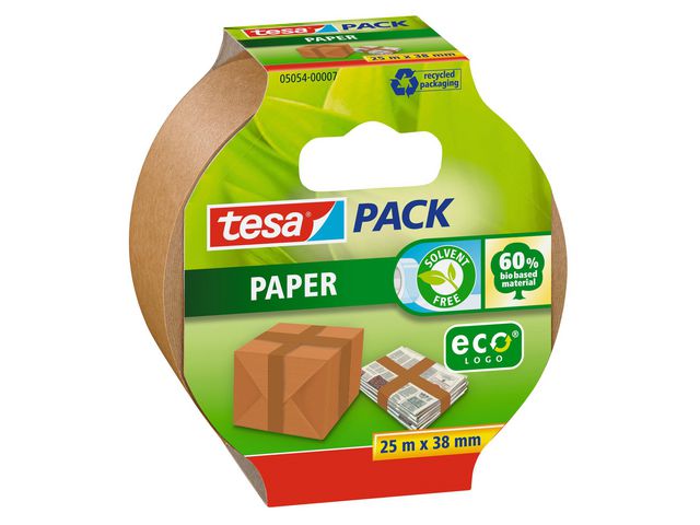 pack Eco Verpakkingstape Papier, 38 mm x 25 m, Bruin