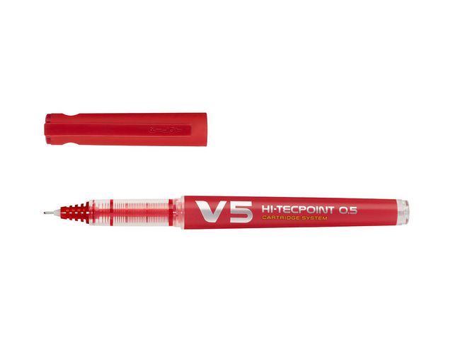 BeGreen Hi-Tecpoint V5 Rolschrijver 0.5 mm Rood